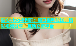 糖心vlog福利群：每日福利放送，精彩视频分享，互动交流平台