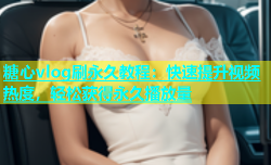 糖心vlog刷永久教程：快速提升视频热度，轻松获得永久播放量