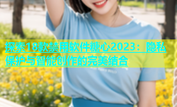 探索18款禁用软件糖心2023：隐私保护与智能创作的完美结合