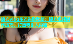 糖心vlog多乙进阶秘籍：提升视频创作技巧，打造吸引人内容