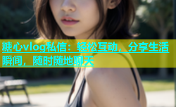 糖心vlog私信：轻松互动，分享生活瞬间，随时随地聊天
