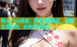糖心vlog链接：探索视频社区，记录生活瞬间，分享美好时光