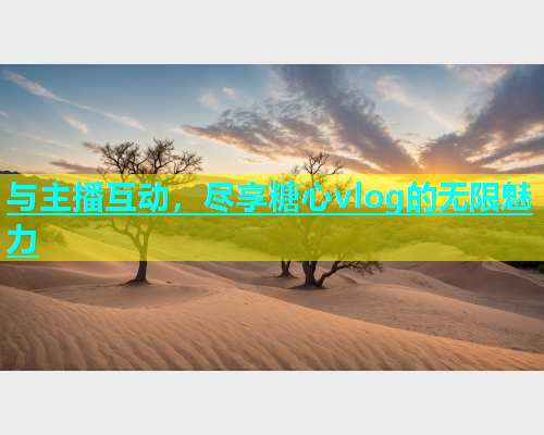与主播互动，尽享糖心vlog的无限魅力  第1张
