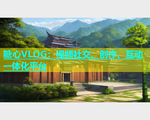 糖心VLOG:视频社交、创作、互动一体化平台 第1张 糖心VLOG:视频社交、创作、互动一体化平台 第1张