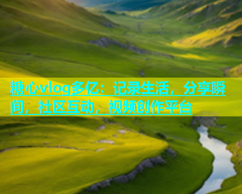 糖心vlog多亿：记录生活，分享瞬间，社区互动，视频创作平台  第1张